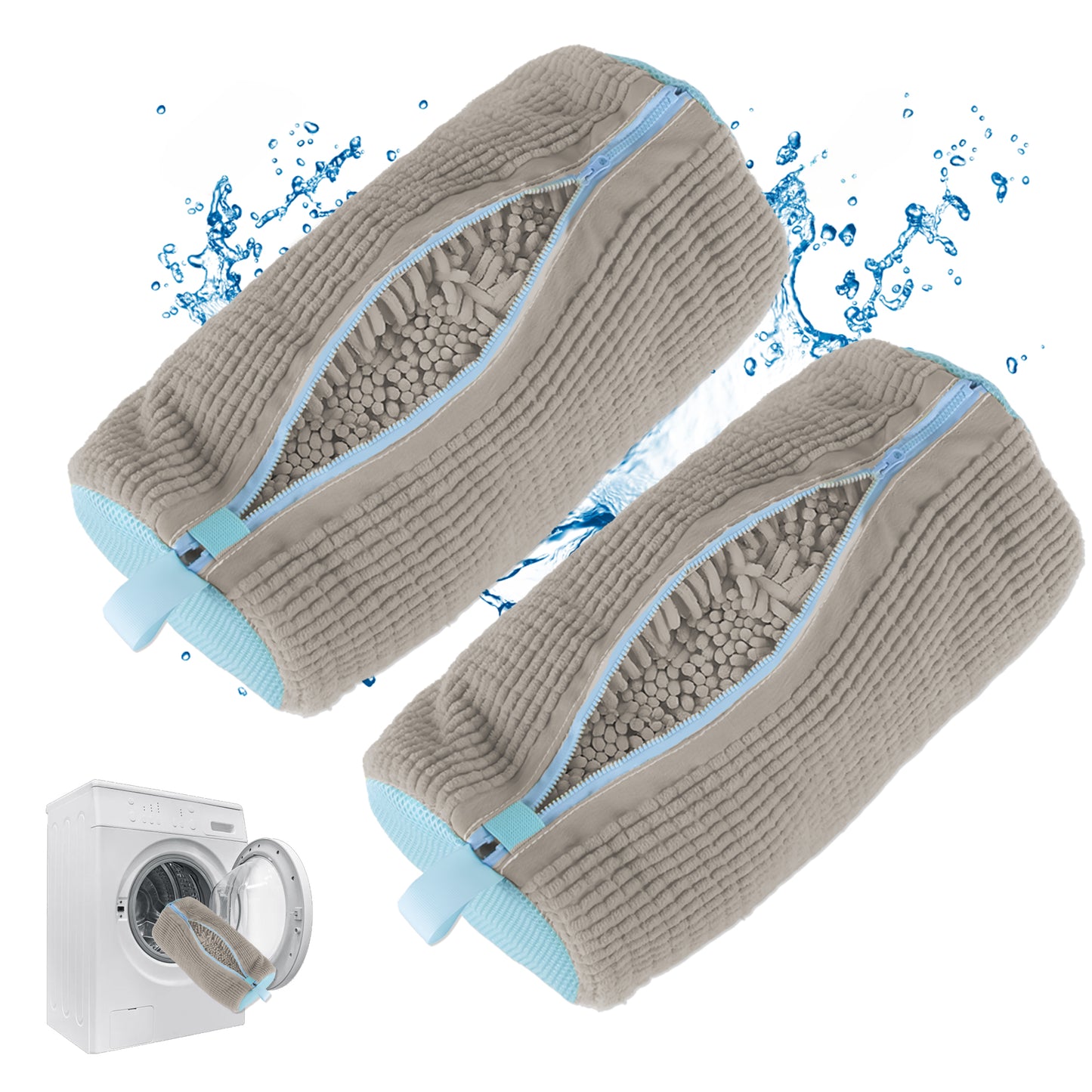 Shoe Washing Machine Bag Grey-2PCS