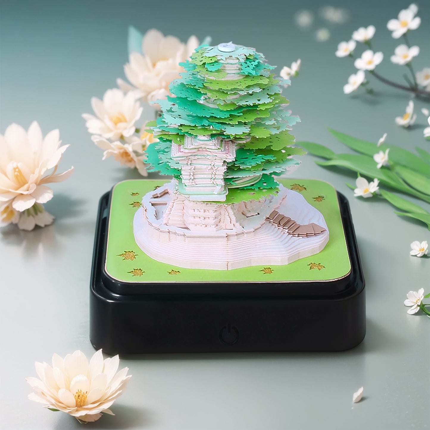 Green Tree 3D Calendar 2024