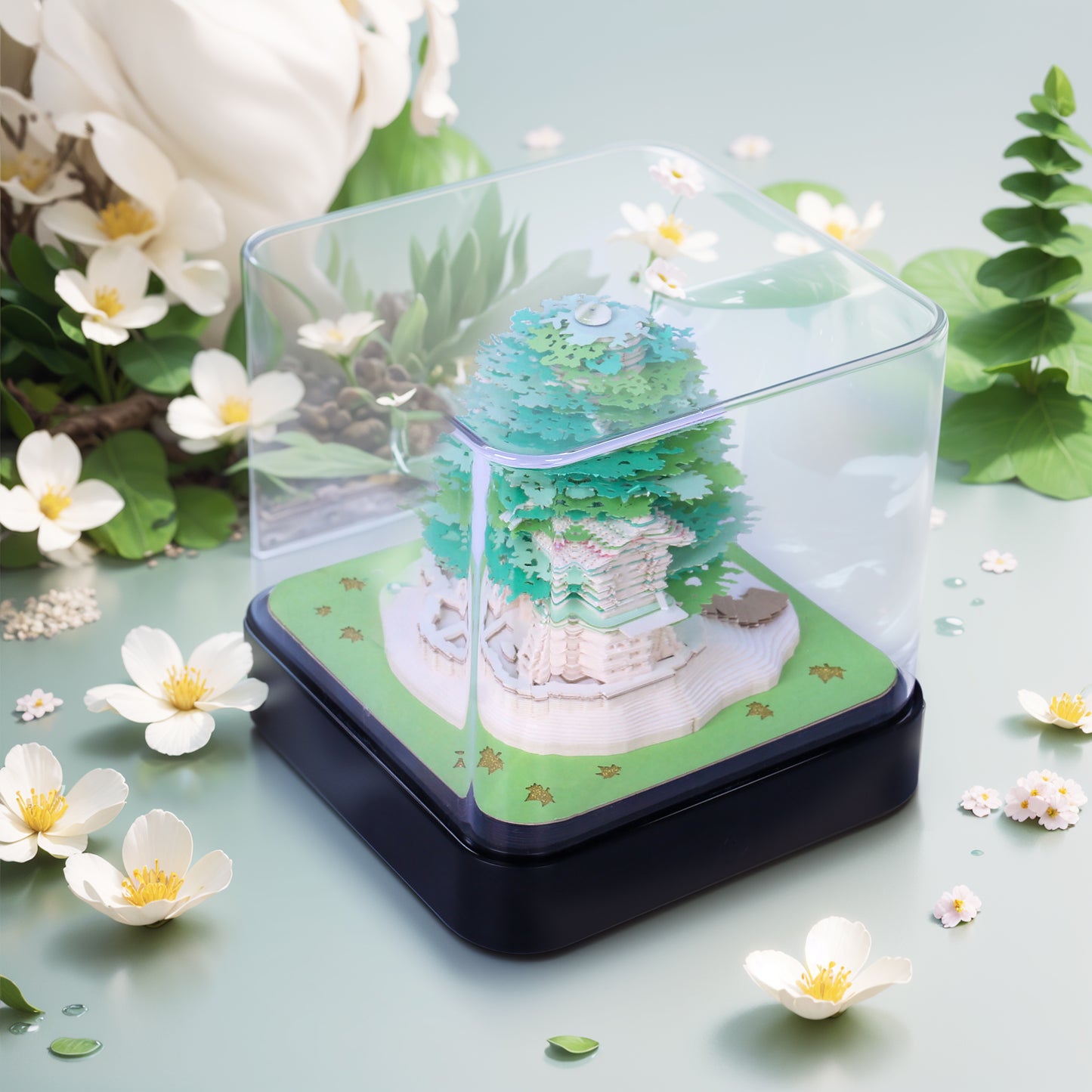 Green Tree 3D Calendar 2024