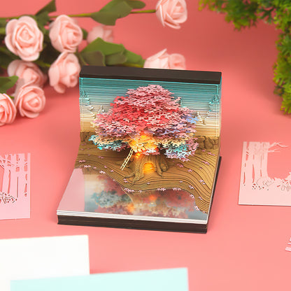 Treehouse 3D Art Memo Pad(Colourful)