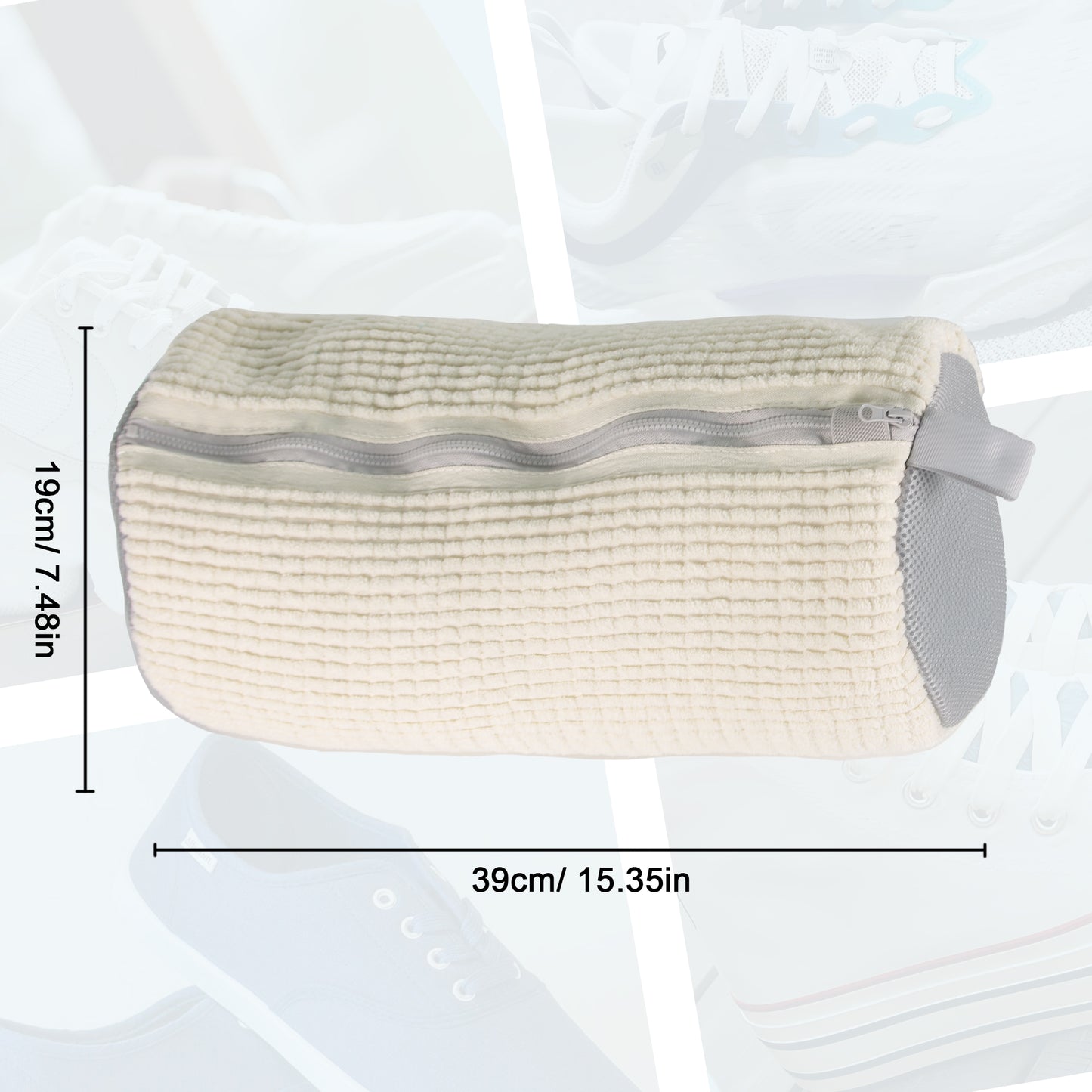 Shoe Washing Machine Bag White-2PCS