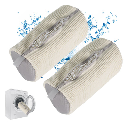 Shoe Washing Machine Bag White-2PCS