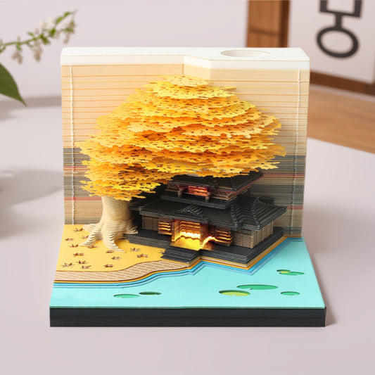 Tree House 3D Memo Pad(Yellow)