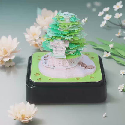 Green Tree 3D Calendar 2024